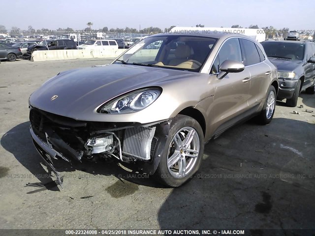 WP1AB2A55FLB62720 - 2015 PORSCHE MACAN S GOLD photo 2