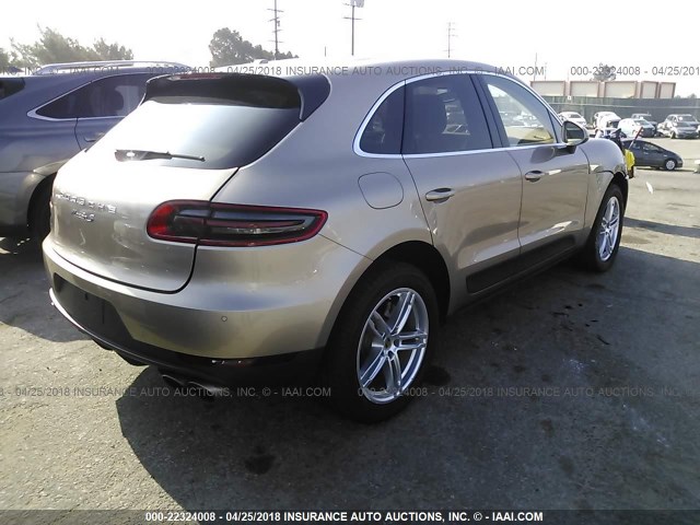 WP1AB2A55FLB62720 - 2015 PORSCHE MACAN S GOLD photo 4