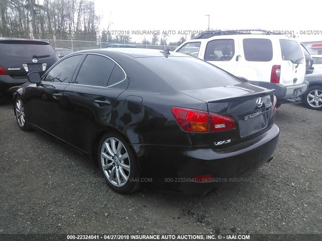 JTHCK262X75010171 - 2007 LEXUS IS 250 BLACK photo 3