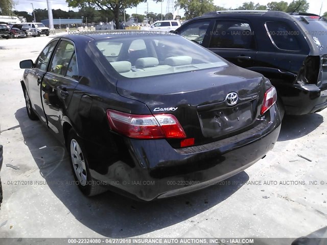 4T1BE46K47U682339 - 2007 TOYOTA CAMRY NEW GENERAT CE/LE/XLE/SE BLACK photo 3