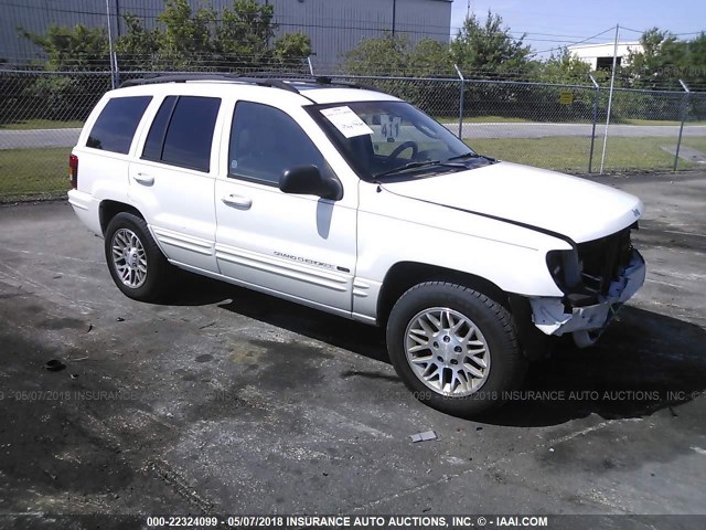 1J8GX58N52C282735 - 2002 JEEP GRAND CHEROKEE LIMITED WHITE photo 1