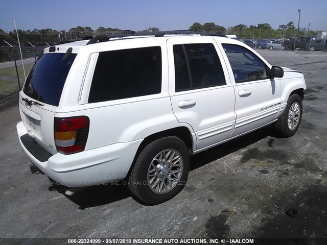 1J8GX58N52C282735 - 2002 JEEP GRAND CHEROKEE LIMITED WHITE photo 4