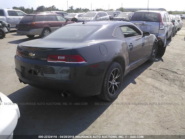 2G1FA1E38E9312556 - 2014 CHEVROLET CAMARO LS GRAY photo 4