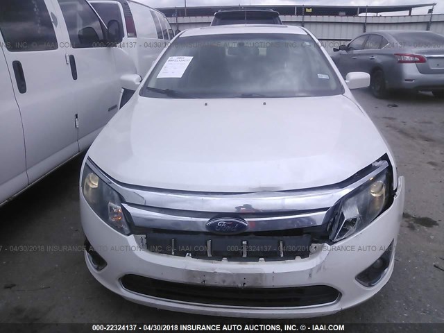 3FADP0L30AR104630 - 2010 FORD FUSION HYBRID WHITE photo 6