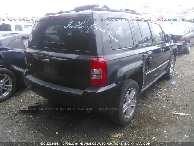 1J4NF1GB1AD623391 - 2010 JEEP PATRIOT SPORT BLACK photo 4