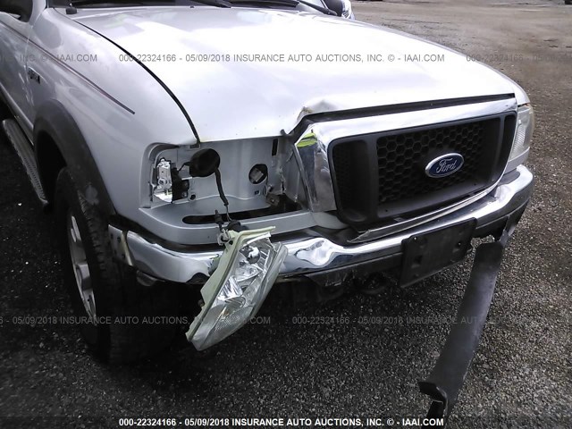 1FTZR45E25PA59767 - 2005 FORD RANGER SUPER CAB SILVER photo 6