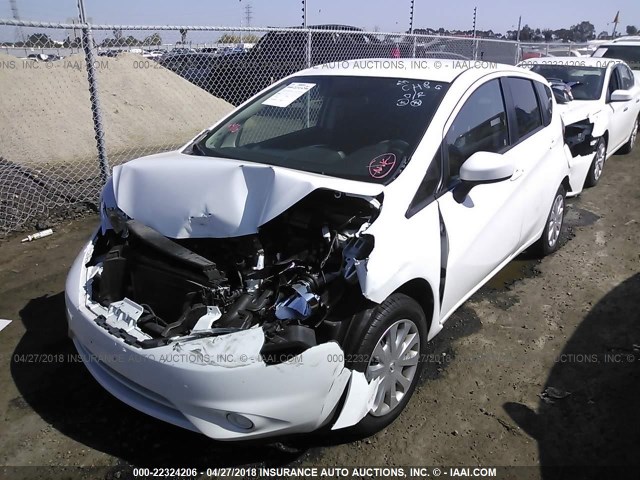 3N1CE2CP1FL409965 - 2015 NISSAN VERSA NOTE S/S PLUS/SV/SL/SR WHITE photo 2