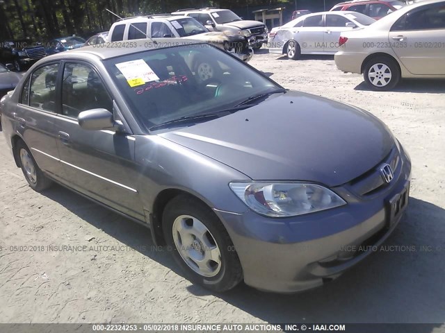 JHMES96604S005823 - 2004 HONDA CIVIC HYBRID GRAY photo 1