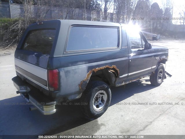 1FMEU15H0SLB76932 - 1995 FORD BRONCO U100 GREEN photo 4