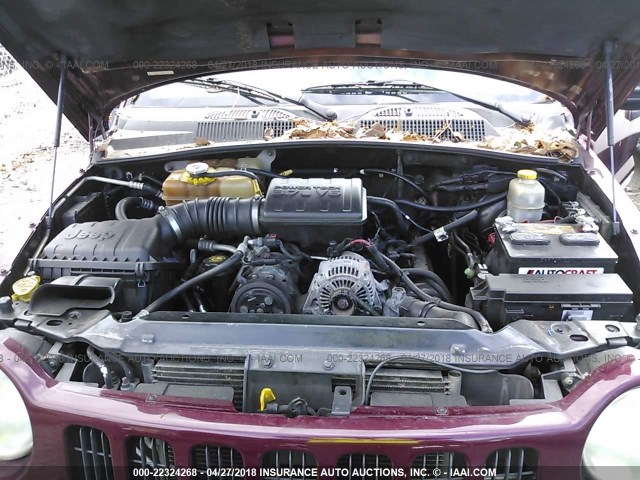 1J4GL48K62W111357 - 2002 JEEP LIBERTY SPORT 红色 照片 10