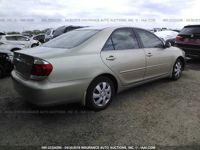 4T1BE30K35U092486 - 2005 TOYOTA CAMRY LE/XLE/SE ოქროსფერი ფოტო 4
