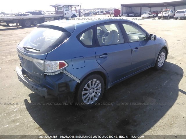 JF1GH61698G802116 - 2008 SUBARU IMPREZA 2.5I BLUE photo 4