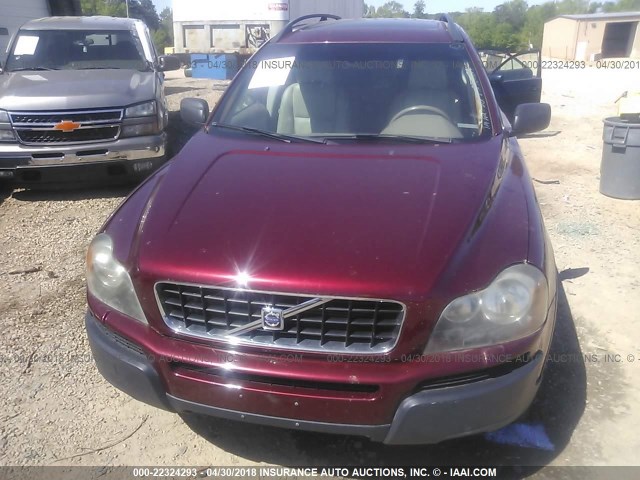 YV4CZ592361281604 - 2006 VOLVO XC90 RED photo 6