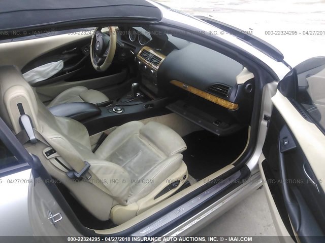 WBAEK13507CN82037 - 2007 BMW 650 I GOLD photo 5