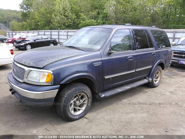 1FMPU16L5YLB02376 - 2000 FORD EXPEDITION XLT 蓝色 照片 2