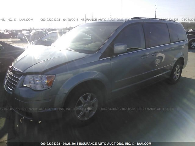 2A8HR54189R678788 - 2009 CHRYSLER TOWN & COUNTRY TOURING BLUE photo 2