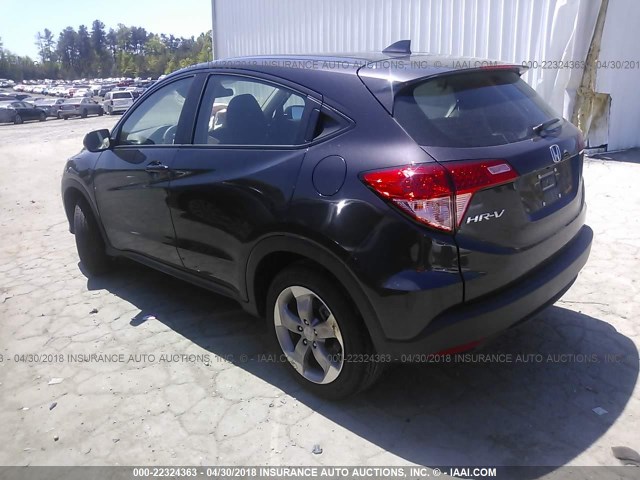 3CZRU5H36JM707300 - 2018 HONDA HR-V LX GRAY photo 3