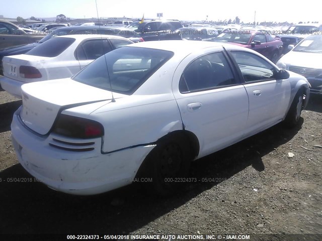 1B3EL36X92N124374 - 2002 DODGE STRATUS SE WHITE photo 4