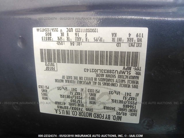 5LMFU28R33LJ02143 - 2003 LINCOLN NAVIGATOR 蓝色 照片 9