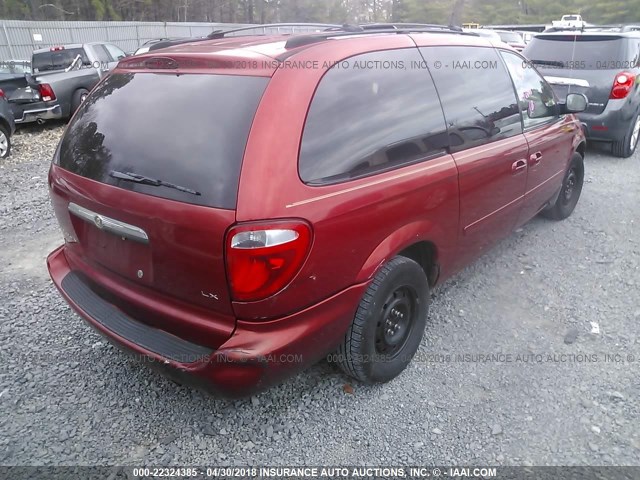 2C4GP44R04R617601 - 2004 CHRYSLER TOWN & COUNTRY LX RED photo 4