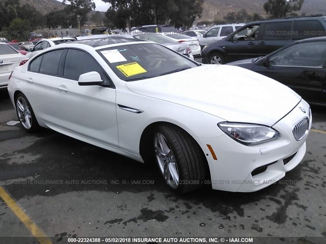 WBA6B2C59FD798973 - 2015 BMW 650 I/GRAN COUPE WHITE photo 1