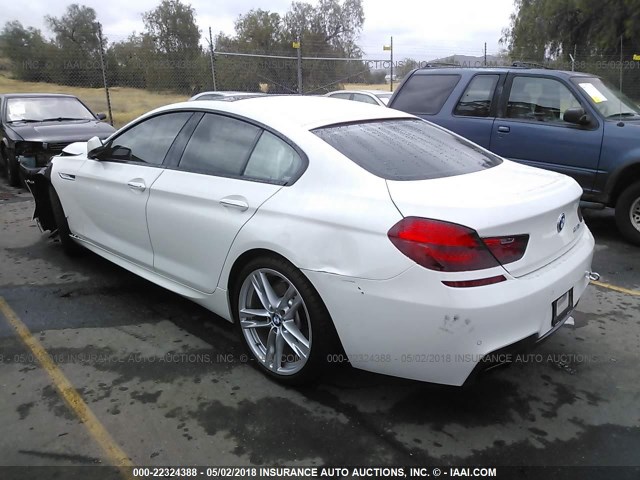 WBA6B2C59FD798973 - 2015 BMW 650 I/GRAN COUPE WHITE photo 3