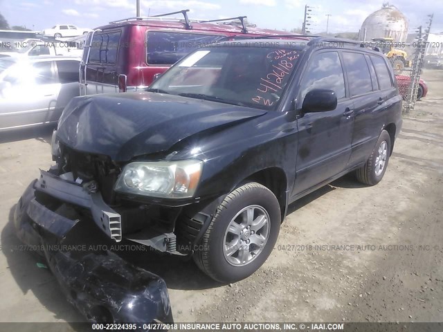 JTEEP21A050098549 - 2005 TOYOTA HIGHLANDER LIMITED BLACK photo 2