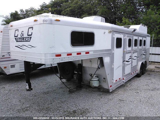 1C9WG21299N643880 - 2009 C AND C HORSE TRAILER  WHITE photo 2