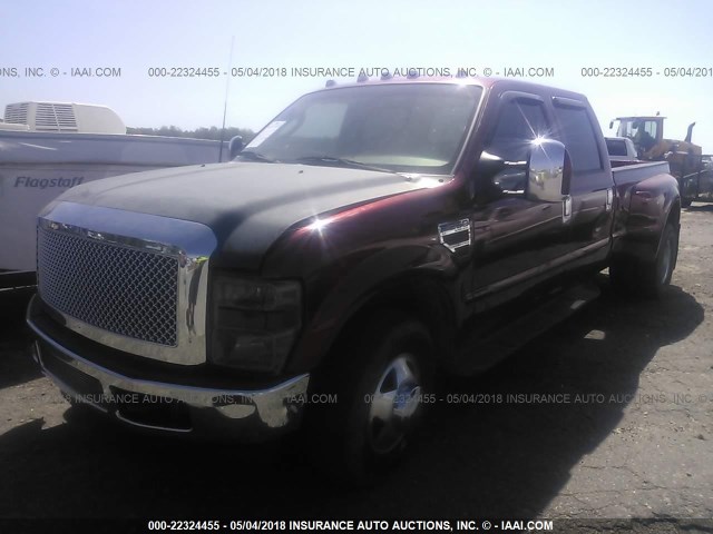 1FTWW32P43EB82457 - 2003 FORD F350 SUPER DUTY BURGUNDY photo 2