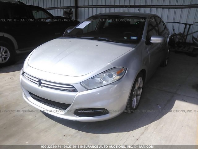 1C3CDFBA9DD306305 - 2013 DODGE DART SXT SILVER photo 2