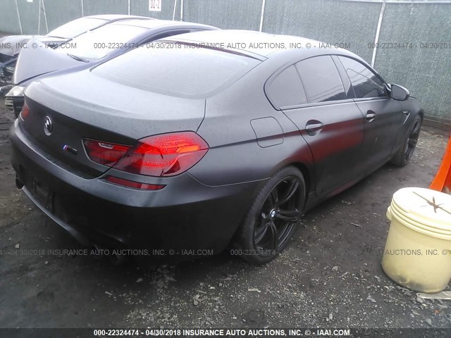 WBS6E9C5XGG437103 - 2016 BMW M6 GRAN COUPE BLACK photo 4