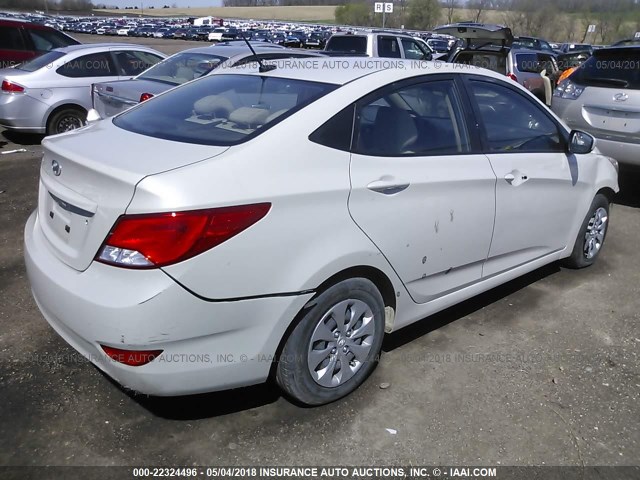 KMHCT4AE5GU083283 - 2016 HYUNDAI ACCENT SE TAN photo 4