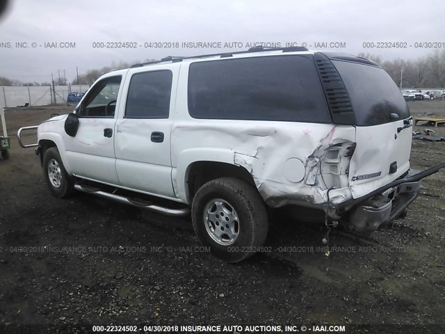 1GNFK16Z66J147790 - 2006 CHEVROLET SUBURBAN K1500 WHITE photo 3