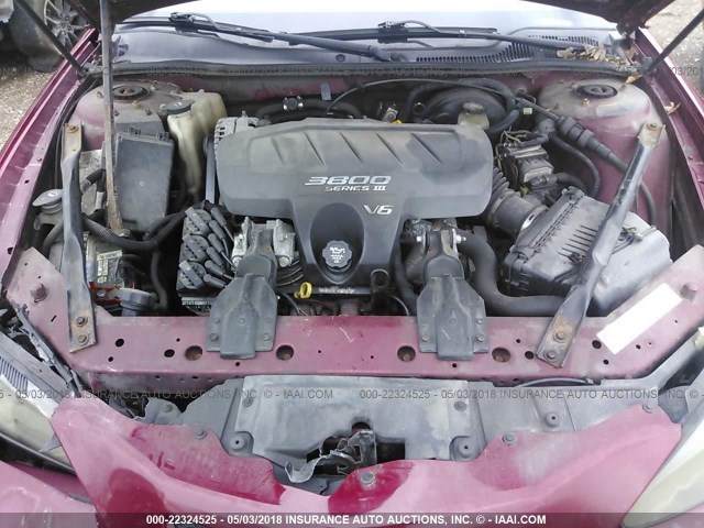 2G2WS522541269495 - 2004 PONTIAC GRAND PRIX GT2 მუქწითელი ფოტო 10