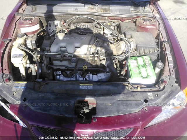 1G2NE52E35M209637 - 2005 PONTIAC GRAND AM SE MAROON photo 10