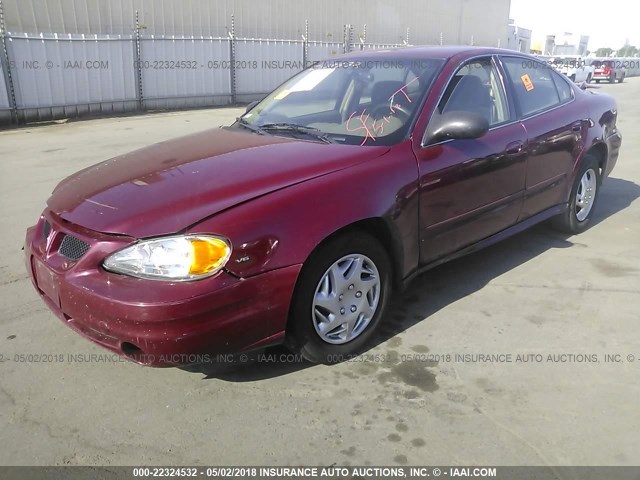 1G2NE52E35M209637 - 2005 PONTIAC GRAND AM SE MAROON photo 2