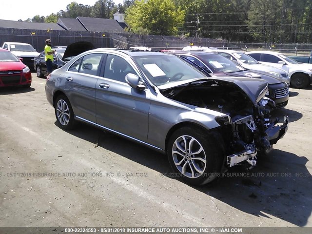 55SWF4KB9JU251681 - 2018 MERCEDES-BENZ C 300 4MATIC GRAY photo 1