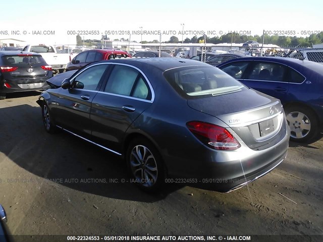 55SWF4KB9JU251681 - 2018 MERCEDES-BENZ C 300 4MATIC GRAY photo 3