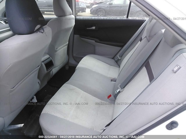 4T1BF1FK9CU541790 - 2012 TOYOTA CAMRY SE/LE/XLE WHITE photo 8