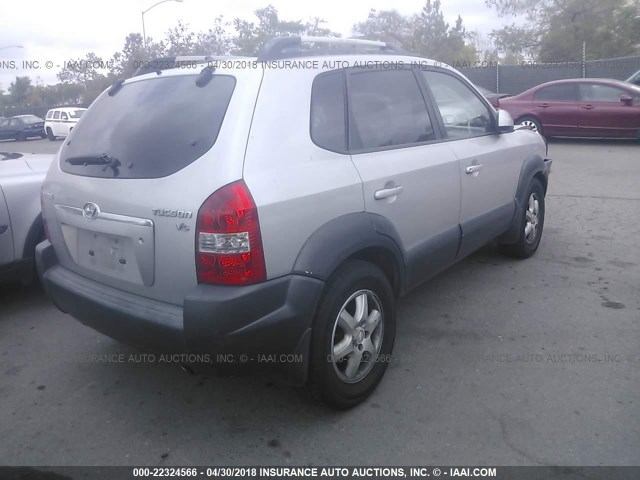 KM8JN12D75U139789 - 2005 HYUNDAI TUCSON GLS/LX GRAY photo 4