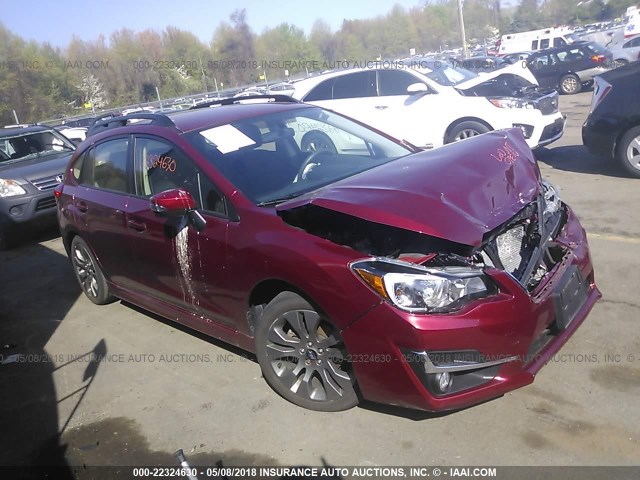 JF1GPAT66F8281611 - 2015 SUBARU IMPREZA SPORT RED photo 1