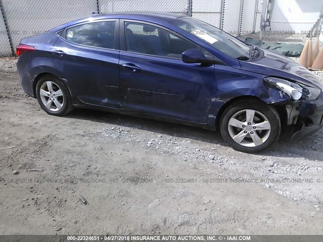 5NPDH4AE6BH040276 - 2011 HYUNDAI ELANTRA GLS/LIMITED BLUE photo 6