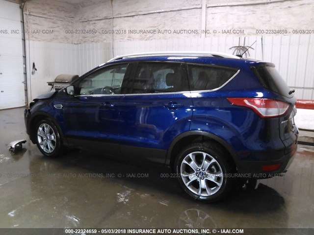 1FMCU9JX4FUB08166 - 2015 FORD ESCAPE TITANIUM BLUE photo 3