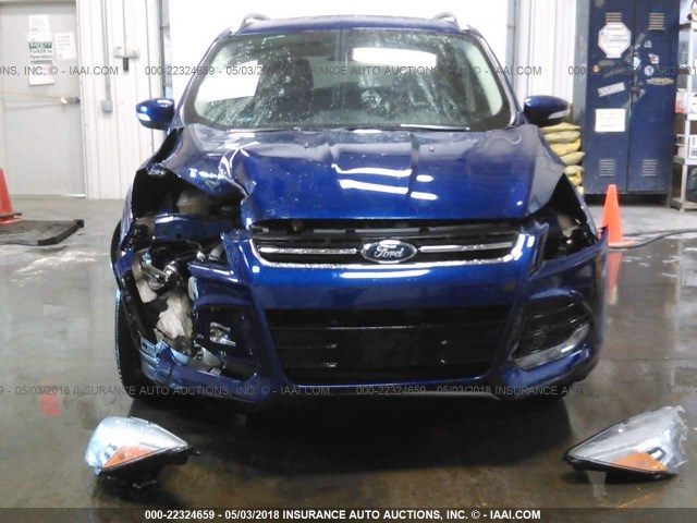 1FMCU9JX4FUB08166 - 2015 FORD ESCAPE TITANIUM BLUE photo 6