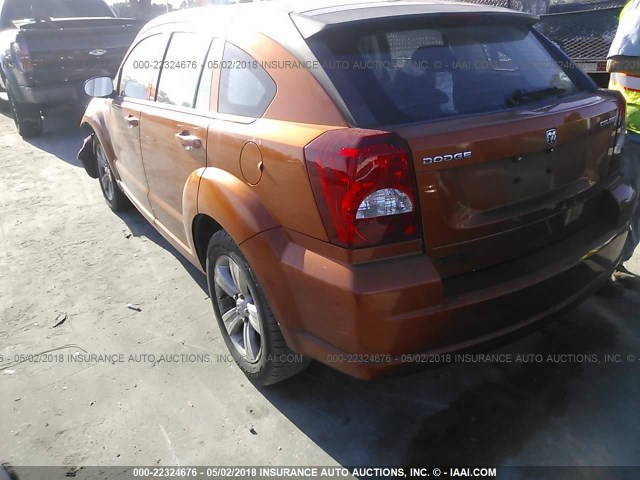 1B3CB3HA0BD247358 - 2011 DODGE CALIBER MAINSTREET ORANGE photo 3