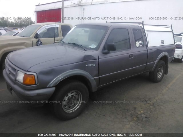 1FTCR15U4TPB42965 - 1996 FORD RANGER SUPER CAB GRAY photo 2