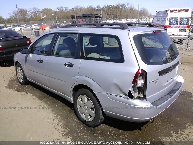 1FAHP36N96W182473 - 2006 FORD FOCUS ZXW SILVER photo 3