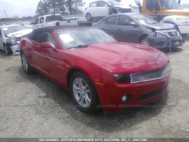 2G1FB3D3XD9104364 - 2013 CHEVROLET CAMARO LT RED photo 1