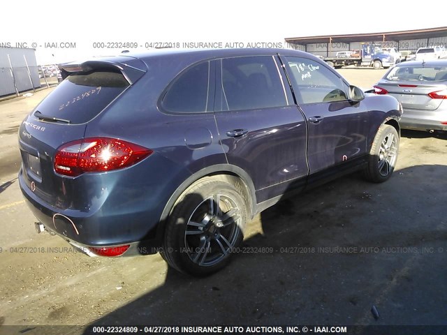 WP1AB2A25BLA44800 - 2011 PORSCHE CAYENNE S Dark Blue photo 4