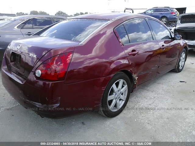 1N4BA41E14C922228 - 2004 NISSAN MAXIMA SE/SL RED photo 6